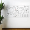 Yazılabilir Türkiye Haritası Manyetik Duvar Stickerı 110 X 56 Cm ( Lisinya )
