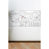 Yazılabilir Türkiye Haritası Manyetik Duvar Stickerı 110 X 56 Cm ( Lisinya )