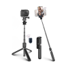 Fotoğraf Makinası Ve Telefon Takılabilen 2si 1 Arada 2.2m Uzayan Selfie Çubuğu Kumandalı Tripod ( Lisinya )