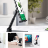 Siyah Aynalı Cep Telefonu Sabitleyici Stand Katlanabilir Ayarlanabilir Telefon Standı ( Lisinya )