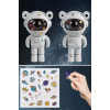 Stickerlı ,kumandalı Astronot Model Gece Lambası ( Lisinya )