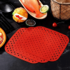Renkli Isıya Dayanıklı Yıkanılabilir Silikon Fırın Ve Airfryer Kare Pişirme Matı 21,5 Cm ( Lisinya )