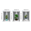 Pratik 3d Çiçek Vazo Duvar Sticker 3 Lü Set Gri Fon ( Lisinya )