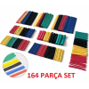 Pratik 164 Parça Set Isıyla Daralan Makaron Kablo Koruyucu Kılıf ( Lisinya )