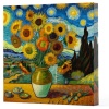 Van Gogh 10 Ayçiçekleri - Çizgisiz Yan Boyamalı Defter