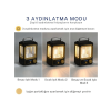 Ampul Solar Şarj Edilebilir 12 Led 1 Rustikli Led Kamp Lambası ( Lisinya )