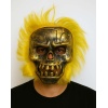 Wild Skull - Bakır Kafatası Sarı Saçlı İskelet Maske