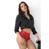 Kırmızı Kadın Çizgili Külot Veronica-K1009
