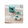Waves Nostalji Plak Görünümlü Bluetooth Hoparlör 3d Ses Dalgası Retro Müzik Plak Mavi - Lisinya