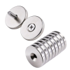 Havşa Delikli Çok Güçlü Neodyum Mıknatıs 25x10/5x5,5 Mm Vida Atılabilir N35 Nikel Paslanmaz ( Lisinya )