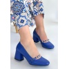 Tino Mavi Cilt Topuklu Ayakkabı - Lisinya