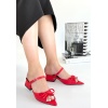 Lotta Kırmızı Cilt Topuklu Ayakkabı - Lisinya