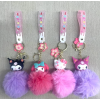 Ponponlu Kuromi Ve Hello Kitty Anahtarlık Alk4246 ( Lisinya )