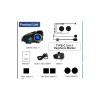 Q28 2x 2 Eşleşmeli Motosiklet Kask Bluetooth Kulaklık 1080p Kamera Su Geçirmez Intercom ( Lisinya )
