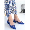 Rewat Mavi Cilt Topuklu Ayakkabı - Lisinya