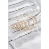 Pirinç Halka Model Gold Renk Kadın Set Küpe - Lisinya