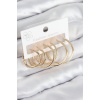 Pirinç Halka Model Gold Renk Kadın Set Küpe - Lisinya