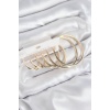 Pirinç Halka Model Gold Renk Kadın Set Küpe - Lisinya