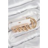 Pirinç Halka Model Gold Renk Kadın Set Küpe - Lisinya