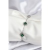 316L Çelik Gümüş Renk Yeşil Baby Boy Yonca Kadın Bileklik - Lisinya