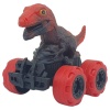 Sürtmeli Dinazor Arabalar 12 cm - H-20 - T-Rex - Kırmızı (Lisinya)