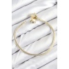 Pirinç Charm Zirkon Taşlı Yonca Model Gold Renk Kadın Bileklik - Lisinya