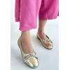 Etya Gold Cilt Babet Ayakkabı - Lisinya