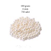 100 gram 6mm Krem Renk Plastik İnci Boncuk Çanta ve Takı Yapım Boncuğu (~750 adet)
