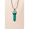 Turkuaz Doğal Taşı Zincirli El Yapımı Kolye Uç: 3 cm Zincir: 20 cm Kutulu