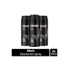 3 Adet Axe Erkek Deodorant & Bodyspray Black 48 Saat Etkileyici Koku Vücut Spreyi 150 ml