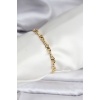 14K Gold Renk Kaplama Zincir Model CM Kadın Bileklik - Lisinya