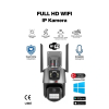 3 Mp + 3 Mp Çift Lens Wi-fi Tf Kart Girişli Güvenlik Kamerası ( Lisinya )