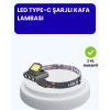 800 Lumen Led Kafa Lambası Cob Ve Xpe Led Type C Şarjlı Ayarlanabilir ( Lisinya )