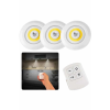 Dolap Işığı Mutfak Rafı Işığı Uzaktan Kumandalı 3 Lü Spot Led Lamba ( Lisinya )