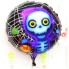 Halloween İskelet Hayalet Folyo Balon 18 İnç -
