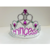 Gümüş Renk Prenses Yazılı Parti Tacı 60 Cm -