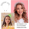 Kristal Taşlı Gümüş Birthday Girl Yazılı Doğum Günü Parti Tacı 19x11 Cm -