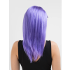 Lila Renk Uzun Düz Parti Peruğu -