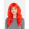 Kırmızı Renk Uzun Dalgalı Parti Peruğu -