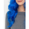 Mavi Renk Uzun Dalgalı Parti Peruğu -