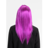 Fuşya Renk Düz Kesim Uzun Parti Peruğu Takma Saç -