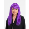 Mor Renk Düz Kesim Uzun Parti Peruğu Takma Saç -