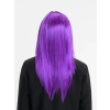 Mor Renk Düz Kesim Uzun Parti Peruğu Takma Saç -