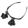 Gözlük Modeli 10x 15x 20x 25x Lens,2led Işıklı,büyüteç -
