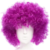 Koyu Mor Renk Violet Afro Bonus Saç Peruk -