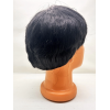 Siyah Renk Kısa Kesim İçi Astarlı Erkek Peruğu -