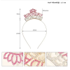 Kristal Taşlı Pembe Birthday Princess Yazılı Parti Tacı 19x11 Cm -