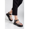 Lalen Siyah Kemerli Sandalet -