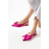 Cenya Fuşya Saten Babet Ayakkabı -