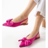 Cenya Fuşya Saten Babet Ayakkabı -